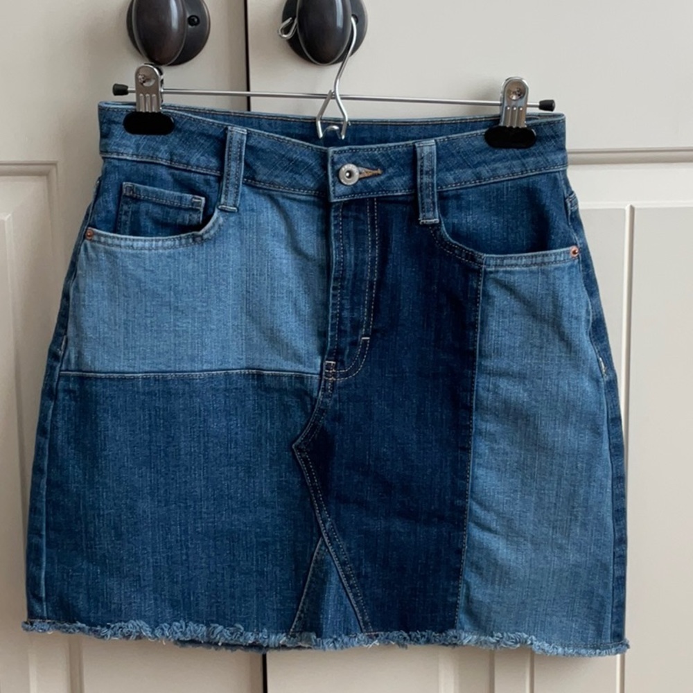 Junior’s denim patchwork skirt